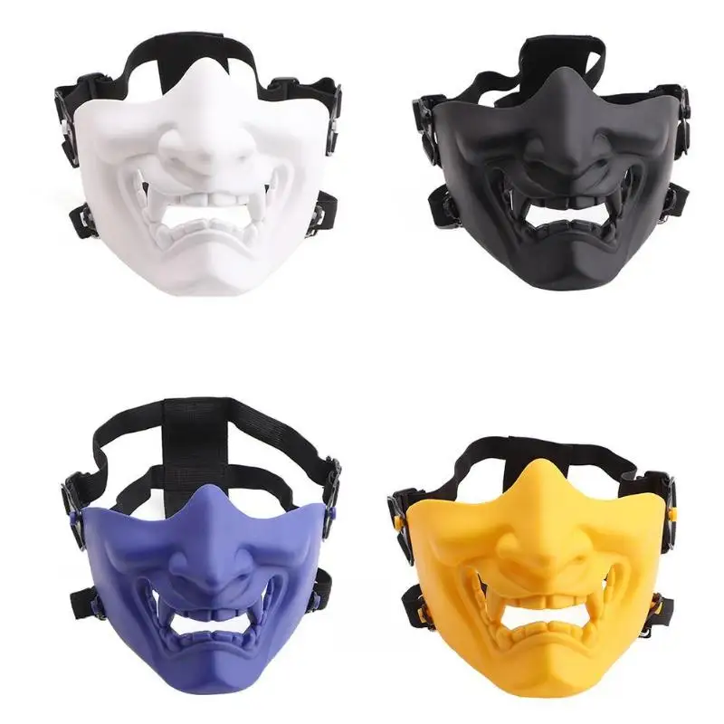 

Devil Smile Half Face Mask Cosplay Props Outdoor CS Face Protective Equipment