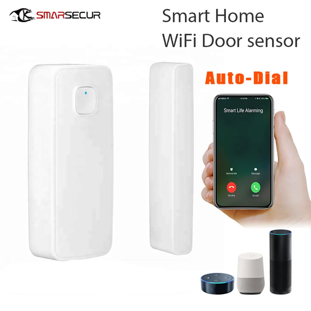 

RSV Smart Door Window Sensor Compatible with Alexa Google Home And IFTTT Magnetic Security Sensor Remote Wireless Security Alarm