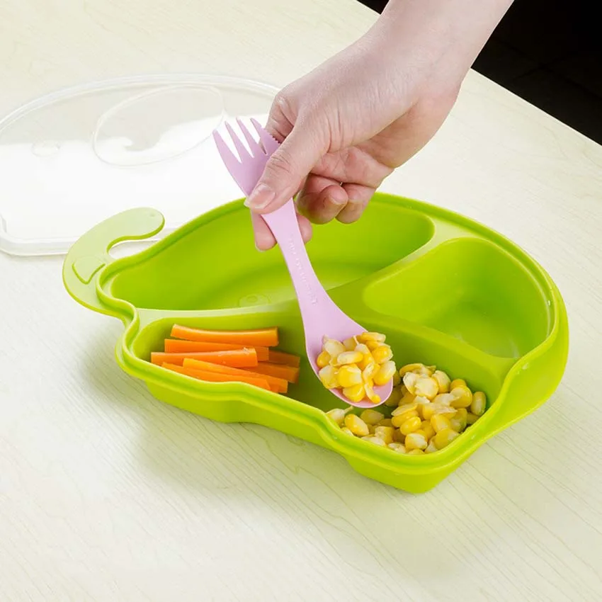 Детская посуда в форме слона детская тарелка для кормления с мультяшными