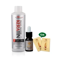 Новые продукты, кокосовый запах, распродажа 11,11, без формалина, 120 мл, волшебный мастер кератин+ 10 мл, аргановое масло, выпрямляющее поврежденные волосы