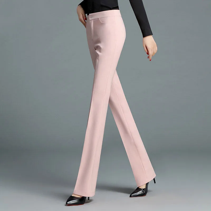 

2018 Spring New Women Pants High Quality Bottom Professional Suit Formal Pants Flare Pants T34