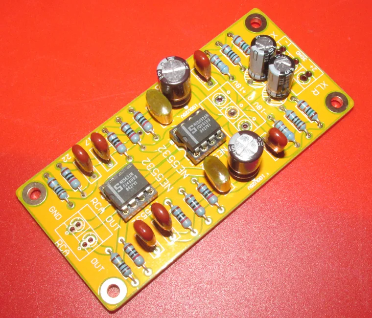 

Updated Balanced XLR to Unbalanced RCA Preamplifier Headphone Dual OP AMP Circuit Board w/ NE5532 for AD826 AD827 OPA2134