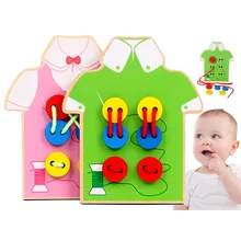 Montessori Toys Educational Wooden Toys for Children Early Learning Beads Lacing Board Toddler Sew On Buttons Montessori Toys Educational Wooden Toys for Children Early Learning Beads Lacing Board Toddler Sew On Buttons