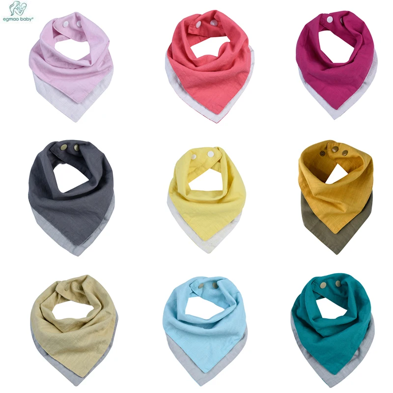 

Newborn Baby Bandana Bibs Reversible Muslin & Cotton Baby Bibs Unsiex Baby Accessories s Soft Toddler Triangle Scarf