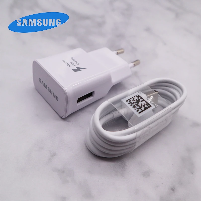 Samsung hurtiglader USB strømadapter 9V 1,67A hurtigladetype Official Samsung Galaxy Note 8 Charger & USB C Cable EU