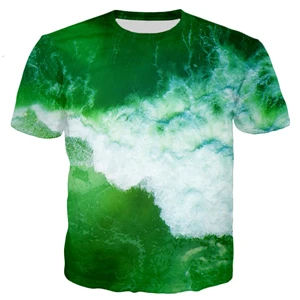 PLstar Cosmos брендовая одежда летняя новая футболка натуральный пейзаж красивый океан 3d принт Мужская Женская Футболка Harajuku - Цвет: color as the picture