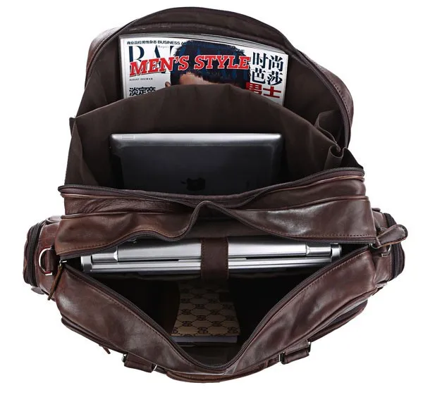 Nesitu, большая вместительность, шоколадный, черный, натуральная кожа, мужские дорожные сумки, сумки-мессенджеры, 15,6 дюймов, портфель для ноутбука, M7150