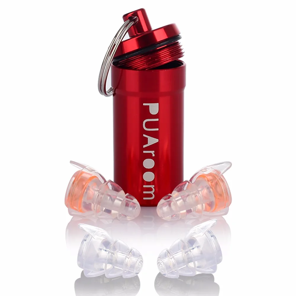 PUAroom High Fidelity EarPlugs With Case&2 Different Sizes Reusable Noise Cancelling Earplugs for Musicians Concerts DJ and More PUAroom High Fidelity EarPlugs With Case&2 Different Sizes Reusable Noise Cancelling Earplugs for Musicians Concerts DJ and More