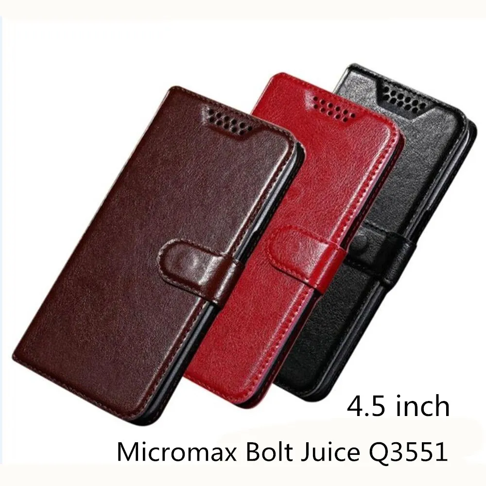 

For Micromax Bolt Juice Q3551 Case PU Leather Flip Luxury Holder Phone Bag Cases Cover For Micromax Bolt Juice Q3551 Wallet Case