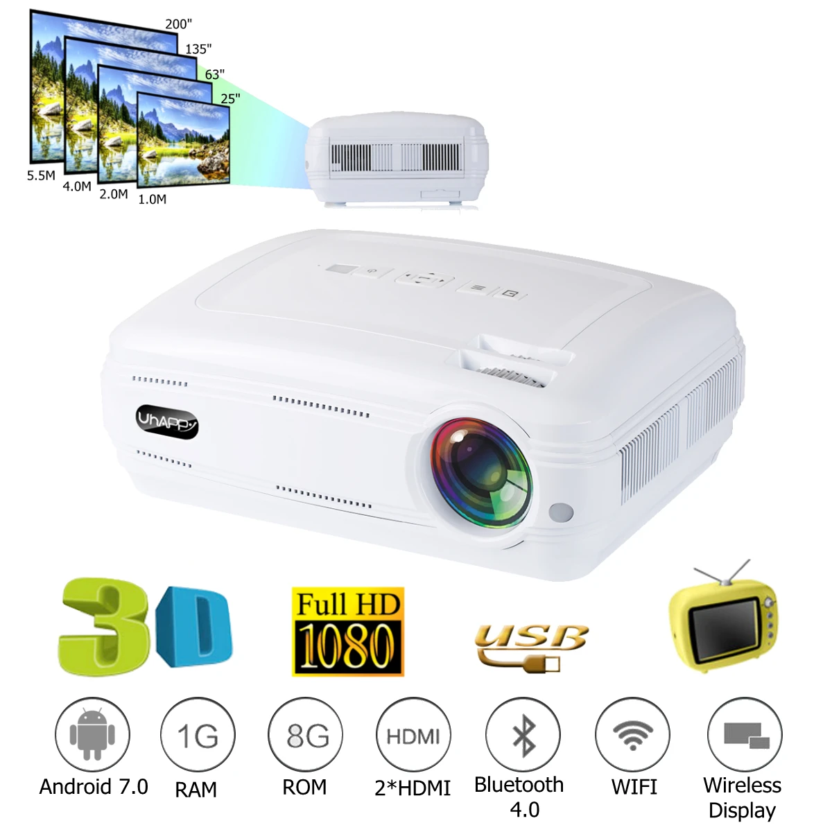 10000 Lumens 1080P Mini Projector 3D LED Home Cinema Theater Projector TV/AV/VGA/HD Beamer For Home Theatre Movie 10000 Lumens 1080P Mini Projector 3D LED Home Cinema Theater Projector TV/AV/VGA/HD Beamer For Home Theatre Movie