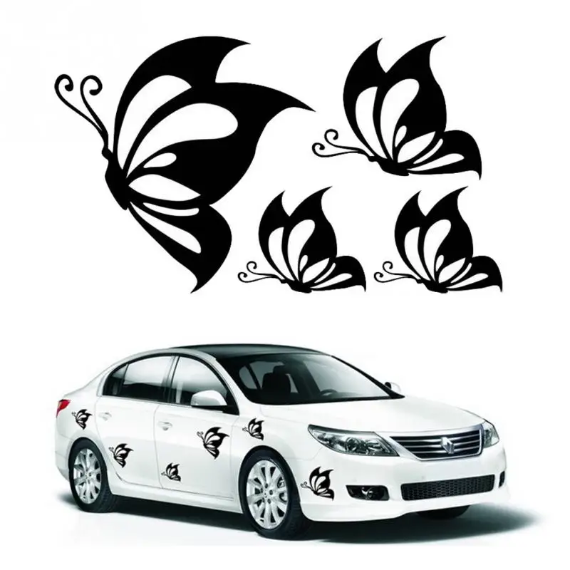 

2019 Funny Car Decor Reflective Car Sticker Butterfly Car Sticker Warning Stickers Animal Pattern