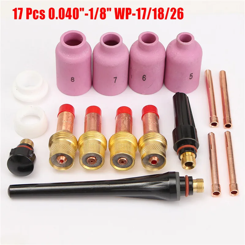

Gas Lens Accessory Kit Cup-Collet Body 0.040"-1/8" TIG Torch 17 18 26 Series 2018 New Arrival