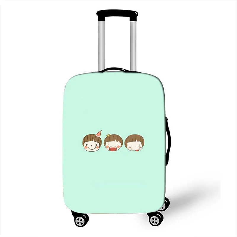 Небольшой свежий сплошной цвет милый багажный Защитный чехол для путешествий эластичный чехол для чемодана Анти-пыль Дорожный чемодан-тележка - Цвет: qx006