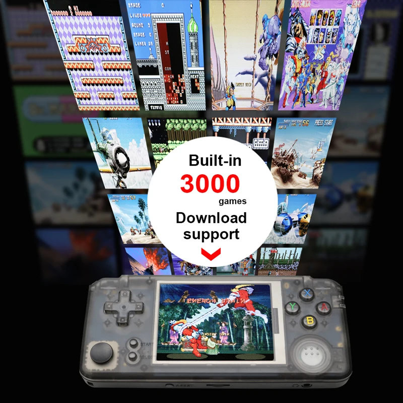 RS-97 Классическая Ретро портативная игровая консоль Видео игровой плеер 3,0 дюймов экран 16 Гб портативный игровой плеер встроенный 3000 игр