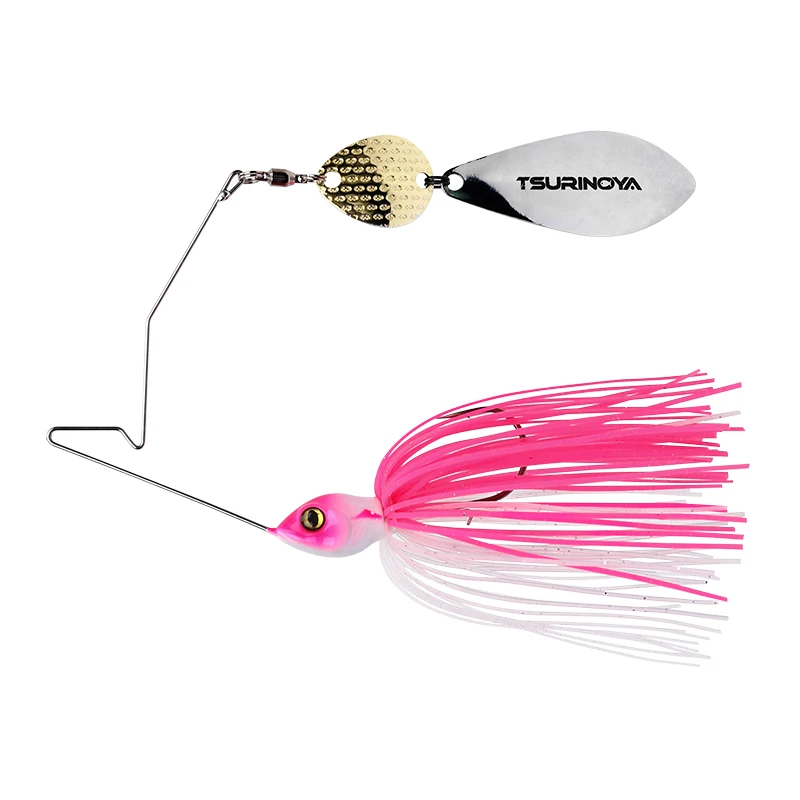 

TSURINOYA Spinner Bait Head Weight 11g Rubber Jig Heag Fishing Lure Spinnerbait Metal Spoon Buzzbait with Barbed Hook