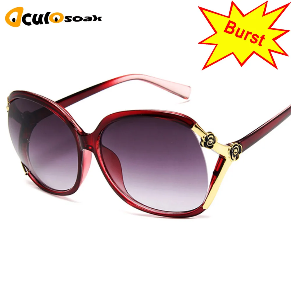 Women Sunglasses Retro Sun Glasses Big Frame Shades UV 400 Eyewear Oculos De sol Gafas Lunette de Soleil 2019 New Fashion