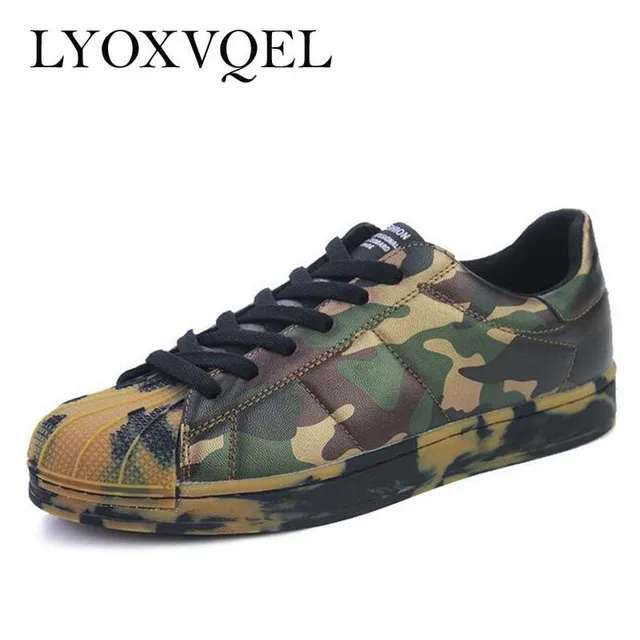 Nouveau Printemps et automne Hommes de Casual Chaussures superstar ... Nouveau Printemps et automne Hommes de Casual Chaussures superstar Plat Chaussures chaussure homme Camouflage Hommes Chaussures