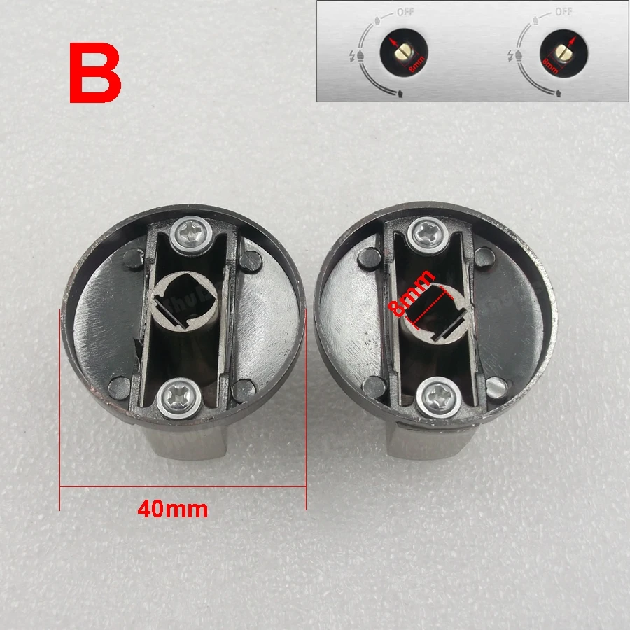 Цинковый сплав металлическая Встроенная газовая плита переключатель ручка Аксессуары для печки 0 градусов 6 мм 45 градусов 8 мм 4 шт