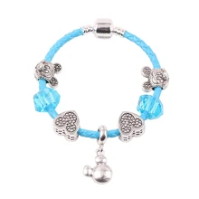 Couqcy маленький свежий небесно-голубой кулон из бисера Микки серии DIY подходит для женщин браслет высокое качество детский подарок предпочтительный