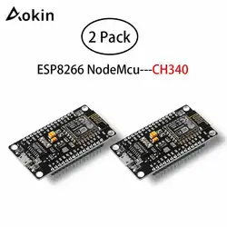 Aokin 2 шт ESP8266 nodemcu Lua CH340 ESP-12E WiFi сетевая макетная карта флэш-Серийный беспроводной модуль для Arduino IDE