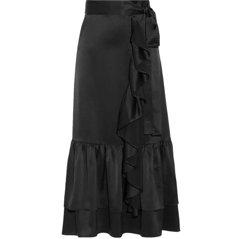 co-Black-Ruffle-trimmed-Tiered-Satin-Midi-Skirt (3)