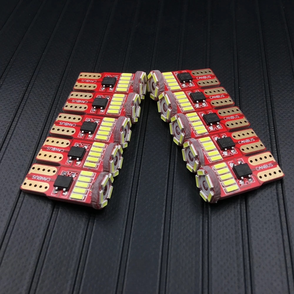 Светодиодная лампа Canbus LED T10 W5W 168 194 4014 SMD 15 Led белая для парковочных огней без