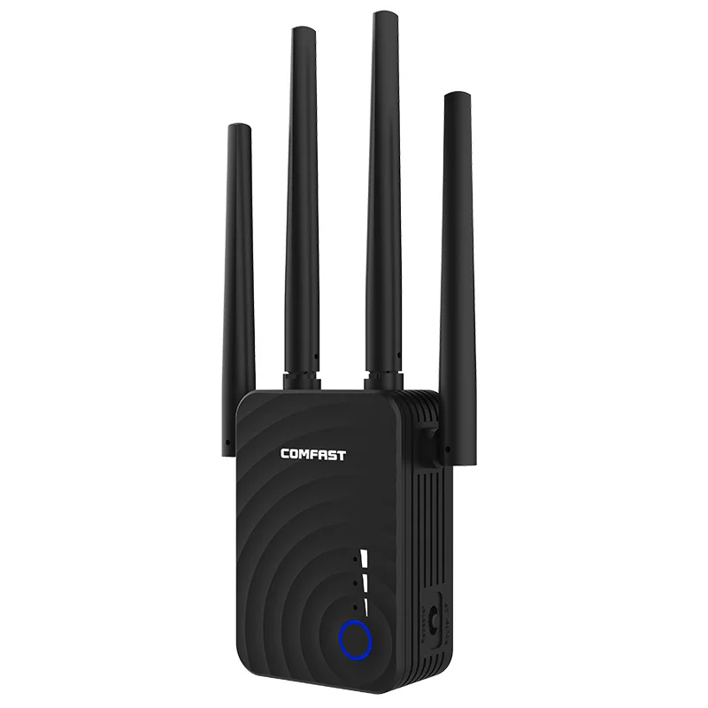 Беспроводной Wi-Fi ретранслятор/маршрутизатор 1200 Мбит/с 2,4G 5G двухдиапазонный Wifi Усилитель сигнала сетевой диапазон расширитель 4 антенны