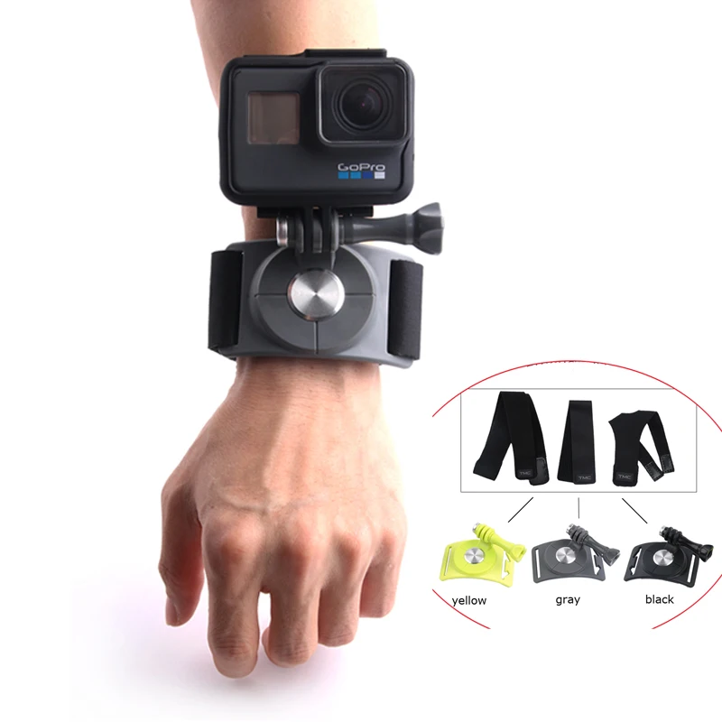 

Go pro Wrist Band Multifunction 360 Degree Rotate Wrist Bandage Arm Mount Hand Strap for Gopro Hero 4 3+ 6 5 session 5s camera