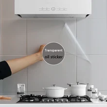 90*60 см ПВХ Прозрачные маслостойкие наклейки обои водонепроницаемые наклейки для настенной плитки кухни высокотемпературная наклейка