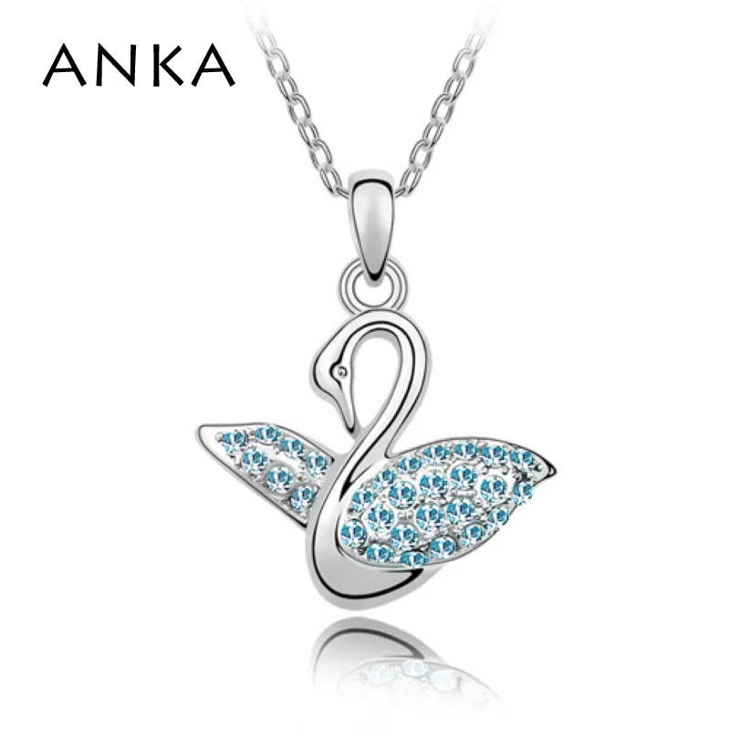 ANKA аксессуары ювелирные изделия родиевое покрытие элементы ожерелье с кристаллами животных кулон ожерелье принцессы#84163