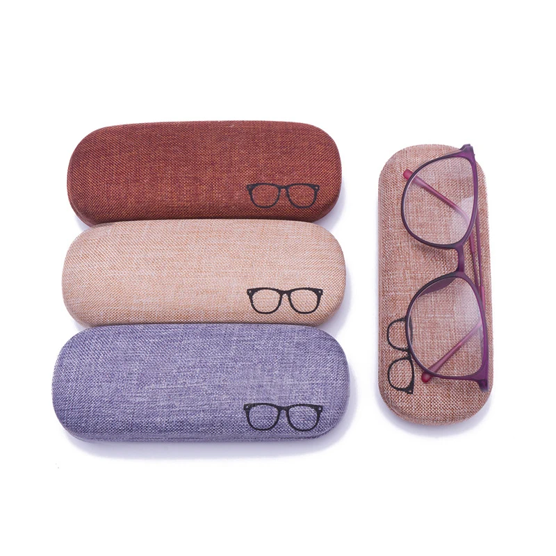 

Hot Sale Linen Glasses Case For Women Men Waterproof Hard Frame Eyeglass Box Reading Glasses Spectacle Cases Accessories