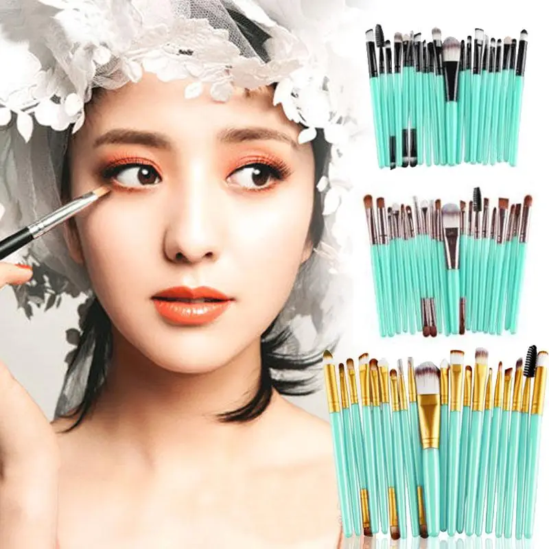 

Wholesale 20pcs Professional Makeup Brushes Set Make Up Brush Tools Kit Eye Liner Shadow Natural Synthetic Hair