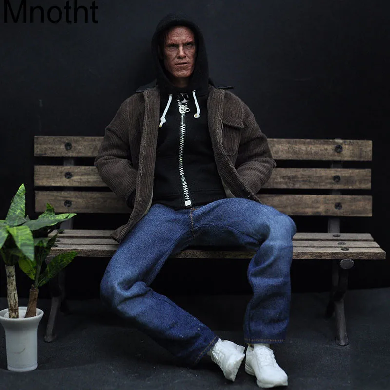 Mnotht 1/6 Male Solider Deadpool model Casual wear With hoodie +Coat+Jeans+ Shoes For 12in Action Figure Toy l3 Mnotht Toys mnotht 1 6 pmc vh 1030 private military solider model with helmet gun jeans coat glasses boots for 12in action figure toy l3