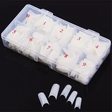 Box 500Pcs Clear White Natural French False Acrylic Nail Art Tips UV Gel DIY 6608
