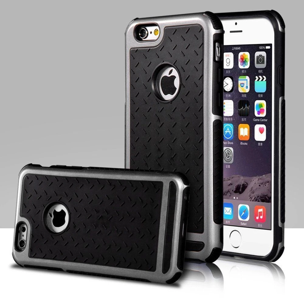 Funda híbrida de goma a prueba de golpes para IPhone Se 6 7 8 Plus cubierta dura moda Protector completo delgado de lujo nuevo hombre de negocios Delgado|case for