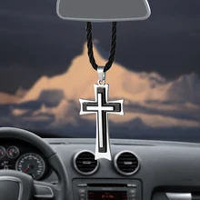Новая Автомобильная подвеска, металлический ретро крест, религиозное Автомобильное зеркало заднего вида, украшение, Висячие автомобильные аксессуары для укладки