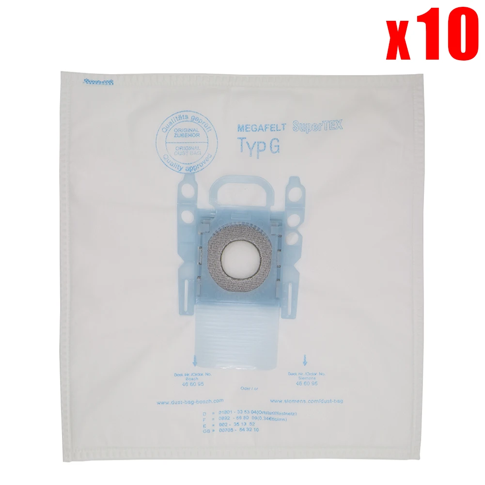 10pcs Type G Dust Bag for Bosch Bosch & Siemens BSG7 BSG6 BSGL3126GB