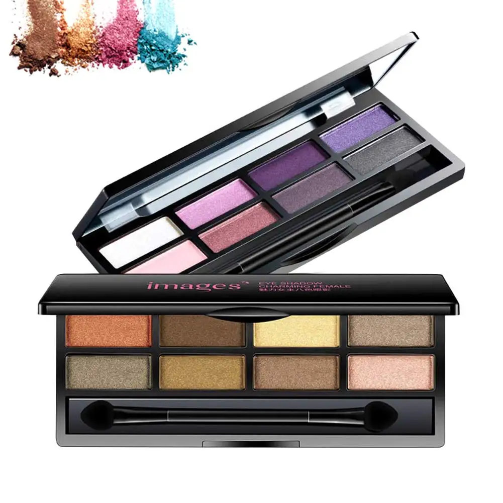 

8 Colors IMAGES Eyeshadow Palette Eye Shadow Shining Make Up Cosmetic Beauty Tool With Brush Dropshipping Cheap Eyeshadows