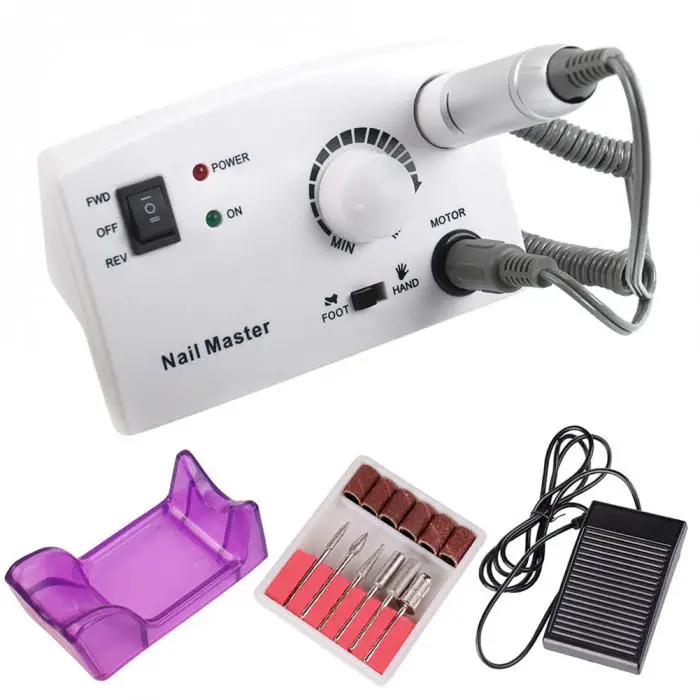 Electric Nail Drill Machine Kit 35000 RPM Nail Cutter Bit File Manicure Pedicure Tools Set-MS