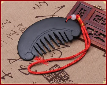 

Sinbin Bian stone black bianchi Needle Magic massage comb/ Natural Energy scraping therapy guasha pads prevent hair los baldness