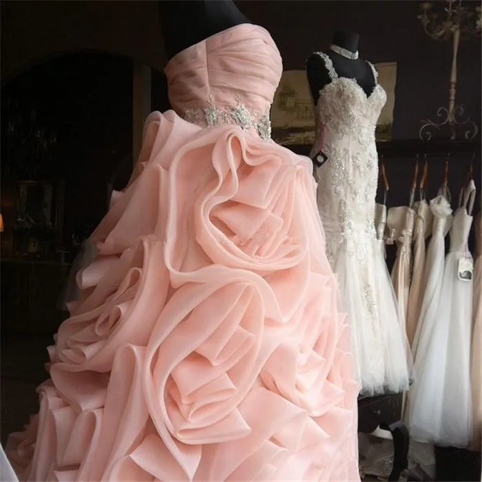 Blush Organza Wedding Dress Deals, 57 