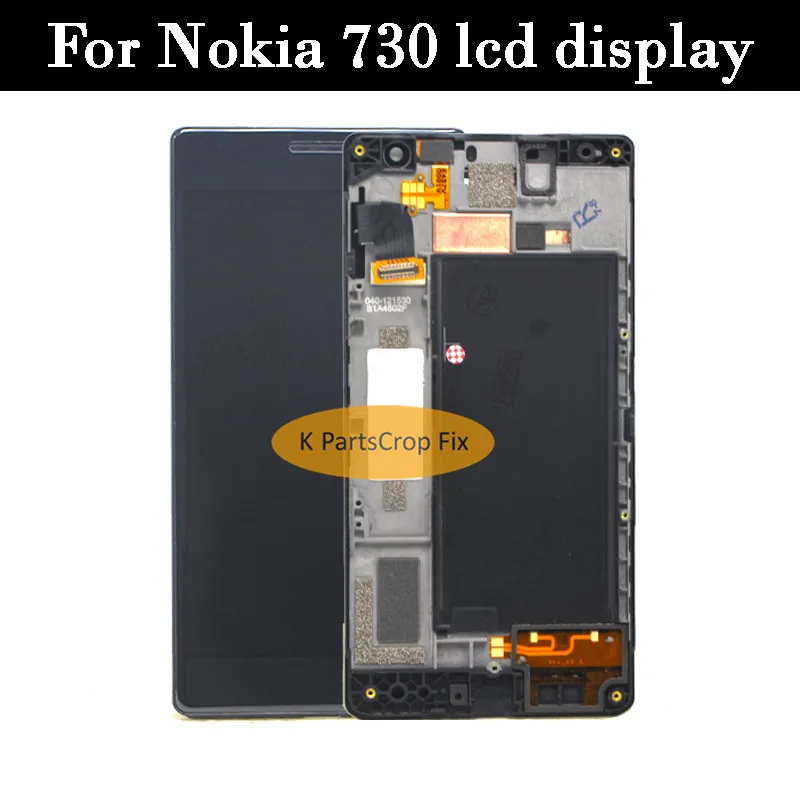 

Original 4.7" OLED Display For NOKIA Lumia 735 730 LCD Touch Screen Digitizer with Frame Replacement for lumia 730 LCD RM-1038