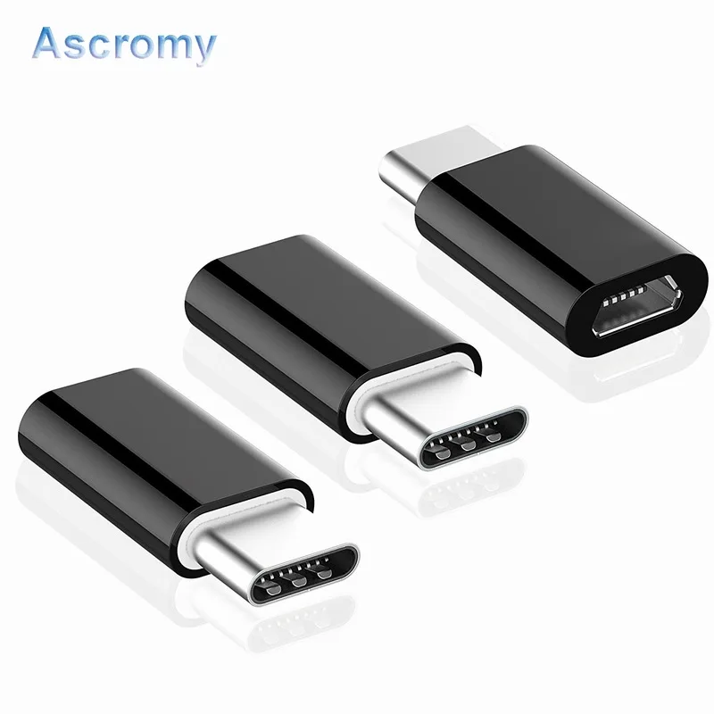Ascromy 3 шт. адаптер типа C Micro USB для зарядный кабель 1 Для ChromeBook Pixel Nexus 5X xiaomi mi5 MI6 oneplus 5