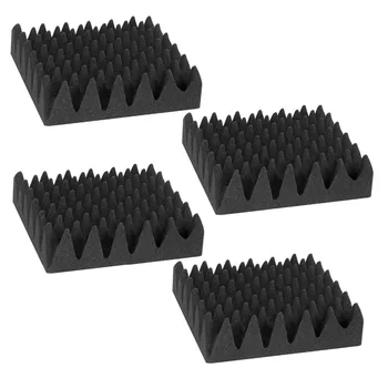 

Neewer 4 Pack Fireproof Wave Sound Insulation Cotton 2.5" X 12" X 12" Acoustic Foam Panels for Home & Studio Sound Foam Wedge