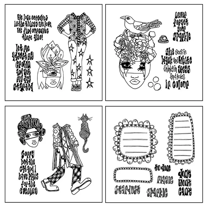 

Fashion Woman DIY Silicone Clear Stamp Cling Seal Scrapbook Embossing Album Decor Craft