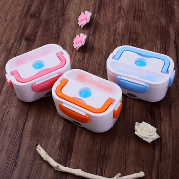 

220v Portable Electric Heating Lunch Box Bento food Box Storage Food Container with compartments For Kids 4 Buckles Dinnerware
