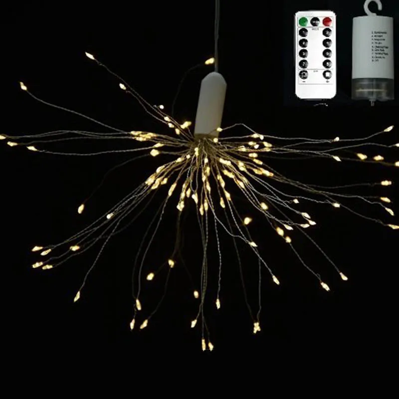 

Hand-made Chandeliers Firework Light,Indoor/Outdoor Christmas Decoration Fairy Light,8 Modes 120 LED String lights with Remote C