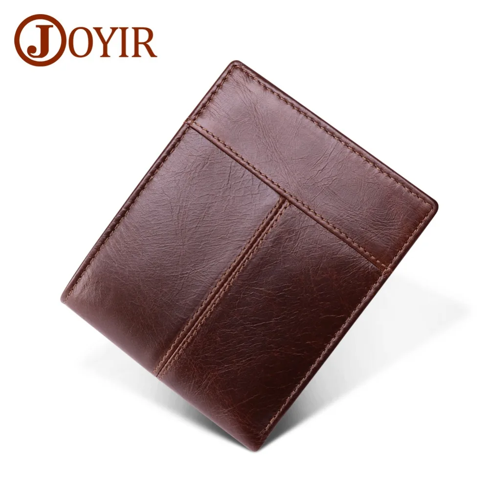 

JOYIR New Design Genuine Leather Men's Retro Wallet Multi-color Double Fold Men's Wallet Business Genuine Leather Men's Wallet