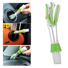 Beler многофункциональная двухголовочная Пылезащитная Чистящая Щетка для машины для внутреннего кондиционера вентиляционное отверстие для окна VW Audi Ford BMW Kia