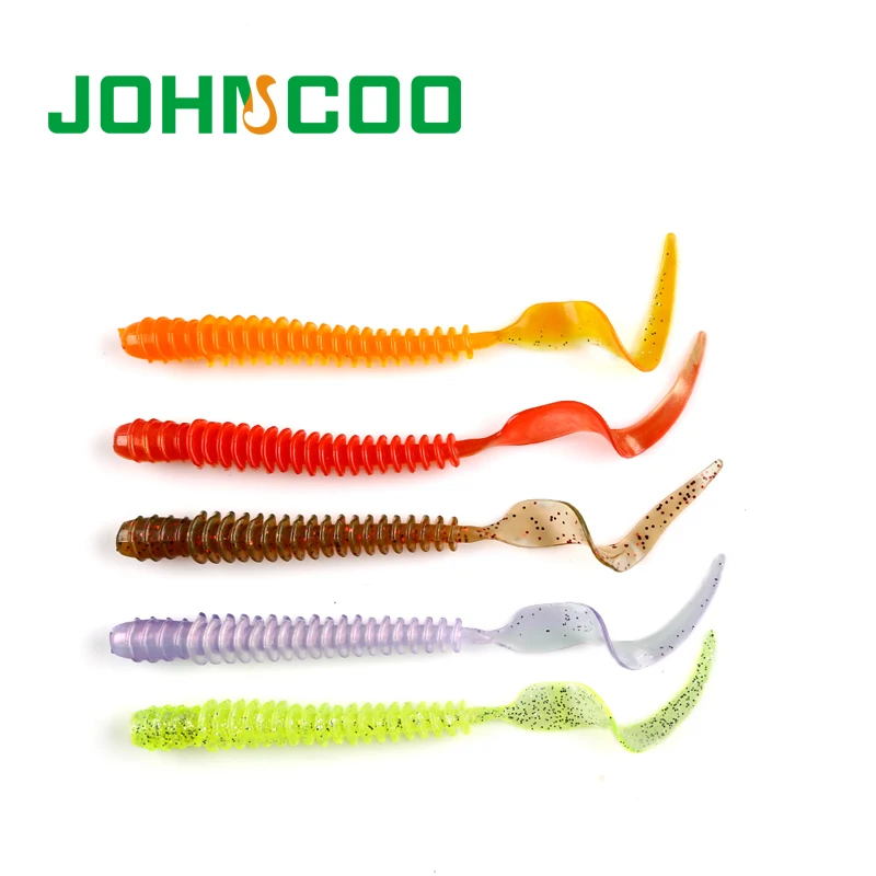 

Silicon Bait 5pcs Pesca Artificial Fishing Lure 110mm 3.6g Soft Lure Worm Swimbait Jig Head Fly Fishing Soft Grub Lures JOHNCOO